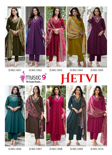 Mystic9 hetvi vol 1 kurti with palazzo wholesale